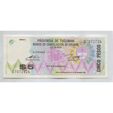 ARGENTINA EC. 436 BONO BILLETE DE EMERGENCIA TUCUMAN